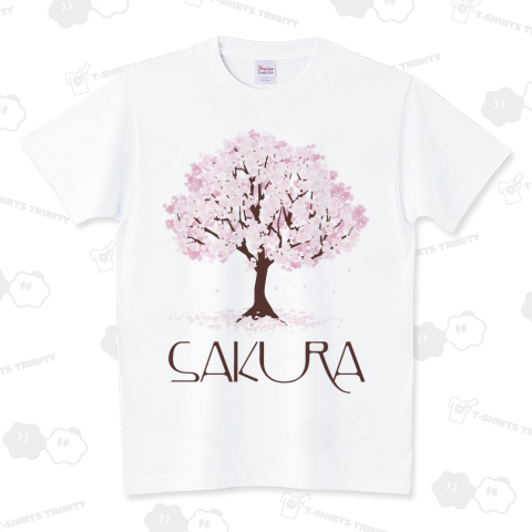桜 Sakura 花 柄 模様 春 さくら サクラ かわいい カワイイ 可愛い シンプル イラスト ロゴ デザイン カラフル アート 葉 自然 日本 和風 絵 女性 子供 文字 模様 Tシャツ デザインtシャツ通販 Tシャツトリニティ